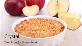  Presentation with apple - Theme enhanced with apple crumble background and a coral colored foreground