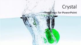  Presentation with falls - Presentation featuring water with a big splash background and a sky blue colored foreground