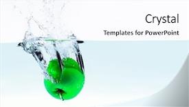  Presentation with pebble under ripple water - Presentation having apple falls deeply under water background and a pink colored foreground