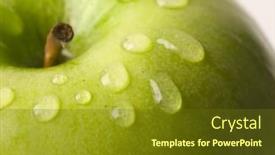  Presentation with focus - Beautiful presentation design featuring apple-focus-point-on-drops backdrop and a  colored foreground