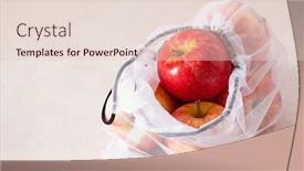  Presentation with plastic waste - Presentation design having apple-fruits-in-reusable-mesh background and a lemonade colored foreground