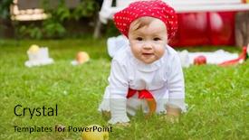  Presentation with baby girl - Amazing presentation having apple frut - cheerful baby girl is playing backdrop and a gold colored foreground