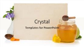  Presentation with cooking - Beautiful presentation design featuring apple honey - cooking recipes note paper backdrop and a lemonade colored foreground
