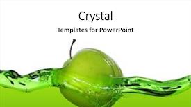  Presentation with juice - Slide deck featuring apple in juice background and a white colored foreground