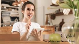  Presentation with prescription - Audience pleasing presentation design consisting of apple indoors writing note backdrop and a  colored foreground