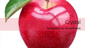  Presentation with apple - Beautiful slides featuring apple isolated on a white backdrop and a red colored foreground