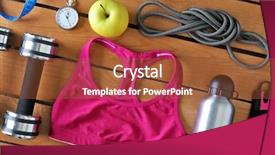  Presentation with flat lay of female sport - Cool new theme with apple iwatch - female sport equipment backdrop and a tawny brown colored foreground