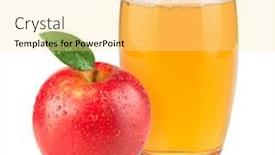  Presentation with apple - Slide set with apple-juice-in-a-glass background and a blonde colored foreground