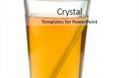  Presentation with drinking glass - Theme enhanced with apple-juice-in-a-glass background and a white colored foreground