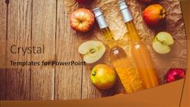  Presentation with juice - Cool new theme with apple-juice-with-apple-vinegar backdrop and a gold colored foreground