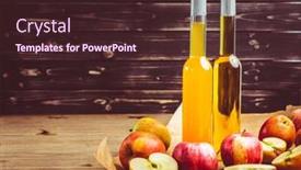 Presentation with juice - PPT layouts enhanced with apple-juice-with-apple-vinegar background and a wine colored foreground