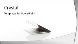  Presentation with mac - Audience pleasing slide set consisting of apple mac - modern laptop computer on white backdrop and a white colored foreground