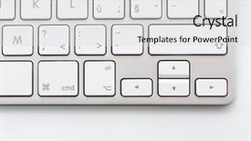  Presentation with mac - Slides enhanced with apple mac - modern laptop computer on white background and a light gray colored foreground