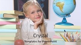  Presentation with classroom special needs - Beautiful theme featuring apple maps - portrait of cute girl backdrop and a  colored foreground