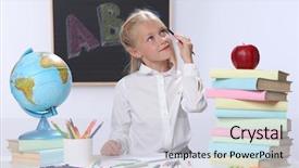  Presentation with behavior management in the classroom - Colorful PPT theme enhanced with apple maps - portrait of cute girl backdrop and a  colored foreground