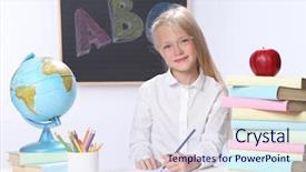  Presentation with future classroom - Beautiful PPT theme featuring apple maps - portrait of cute girl backdrop and a  colored foreground