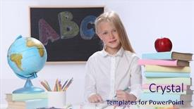  Presentation with behavior management in the classroom - PPT layouts enhanced with apple maps - portrait of cute girl background and a  colored foreground