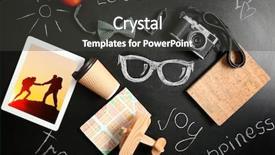  Presentation with stylish peacock feather - Amazing PPT layouts having apple maps - stylish traveler set backdrop and a dark gray colored foreground