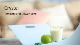  Presentation with milk - Amazing presentation theme having organic electronics - glass of milk apple measuring backdrop and a lemonade colored foreground