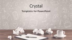  Presentation with school apple - Presentation with apple money - close up of business office background and a light gray colored foreground