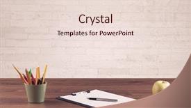  Presentation with front desk - Amazing PPT theme having apple money - close up of business office backdrop and a lemonade colored foreground