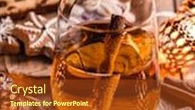  Presentation with apple wine - Cool new slides with apple-mulled-wine-with-christmas backdrop and a tawny brown colored foreground