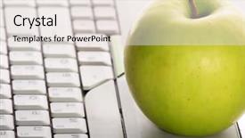  Presentation with keyboard - Beautiful slides featuring apple on keyboard backdrop and a lemonade colored foreground
