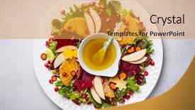  Presentation with beetroot - PPT theme enhanced with apple oranges and honey-mustard background and a yellow colored foreground