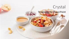  Presentation with apple pear quince - Presentation theme with apple-peanut-butter-quinoa-bowl background and a white colored foreground