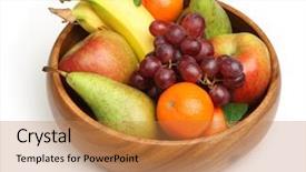  Presentation with fruit - Audience pleasing presentation theme consisting of tea plantation landscape at chiang backdrop and a forest green colored foreground