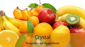  Presentation with fruit - Beautiful slide deck featuring ebony - collection fruit isolated backdrop and a yellow colored foreground