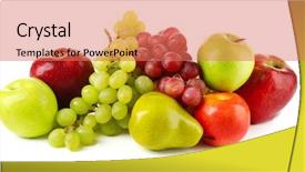  Presentation with fruits - Audience pleasing PPT layouts consisting of ripe fruits isolated on white backdrop and a coral colored foreground