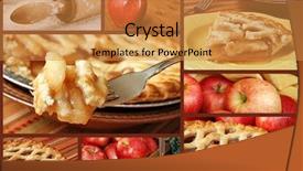  Presentation with eight - Cool new presentation theme with apple pie collage with eight backdrop and a gold colored foreground