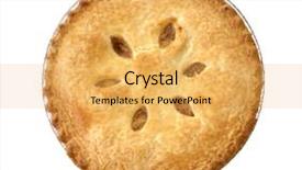  Presentation with apple - Beautiful slide deck featuring apple pie on white background backdrop and a yellow colored foreground