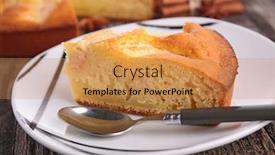  Presentation with homemade pastry apple pie pies - Colorful PPT layouts enhanced with apple pie backdrop and a gold colored foreground