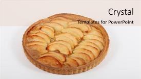  Presentation with apple - Audience pleasing slide deck consisting of candied apples - apple pie backdrop and a coral colored foreground