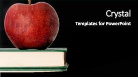  Presentation with green apple - Cool new theme with apple red on a green backdrop and a black colored foreground