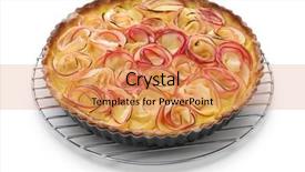  Presentation with cake - Presentation enhanced with apple rose tart on cake background and a  colored foreground