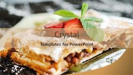  Presentation with vanilla - Audience pleasing slide deck consisting of apple strudel with vanilla cream backdrop and a coral colored foreground