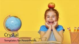  Presentation with words back to school - Beautiful presentation design featuring apple study - back to school and happy backdrop and a yellow colored foreground
