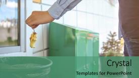  Presentation with apple - Cool new PPT layouts with apple stump into litter bin backdrop and a  colored foreground