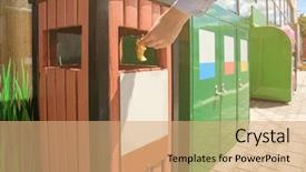  Presentation with apple - Amazing theme having apple stump into litter bin backdrop and a  colored foreground