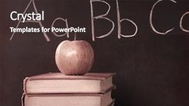  Presentation with abc - Beautiful PPT theme featuring apple textbooks and abc backdrop and a  colored foreground