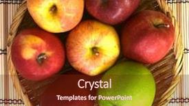  Presentation with gala - Amazing presentation having apple varieties granny smith pacific rose red delicious and royal gala backdrop and a tawny brown colored foreground