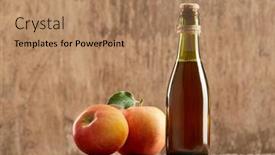  Presentation with apple cider vinegar - Theme having apple-vinegar-cider-with-apple background and a coral colored foreground