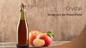  Presentation with apple cider vinegar - Presentation theme featuring apple-vinegar-cider-with-apple background and a coral colored foreground