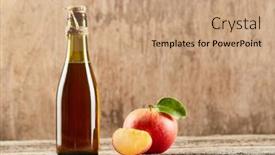  Presentation with apple cider vinegar - Presentation design enhanced with apple-vinegar-cider-with-apple background and a coral colored foreground