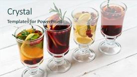  Presentation with winter - Theme with apple wine - winter drink background and a sky blue colored foreground