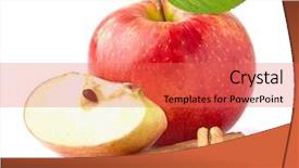  Presentation with cinnamon - Amazing theme having apple with cinnamon backdrop and a coral colored foreground