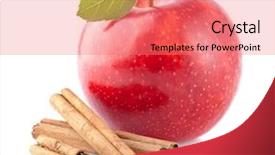  Presentation with cinnamon - Amazing PPT layouts having apple with cinnamon backdrop and a coral colored foreground